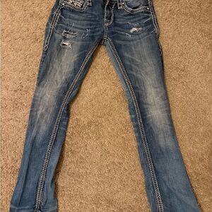 Rock Revival Distressed Blue Boot Cut Jeans